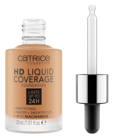 Catrice Cosmetics Catrice HD Liquid Coverage Foundation Flawless High Coverage Vegan Cruelty Free 065 Bronze Beige