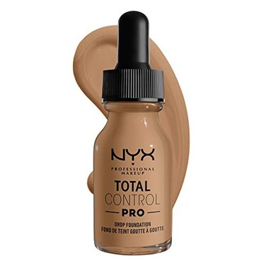 NYX PROFESSIONAL MAKEUP Total Control Pro Drop Foundation SkinTrue Buildable Coverage Caramel