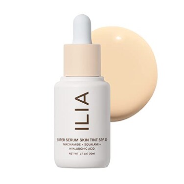ILIA Super Serum Skin Tint SPF 40 Lightweight Foundation With Mineral SPF Hydrate Smooth Plump NonComedogenic Clean CrueltyFree Vegan Skye ST5 1 fl oz 30 ml