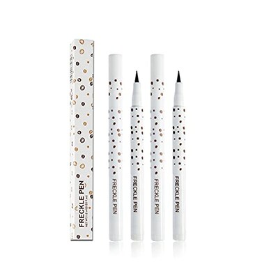 Aaiffey 2 Colors Freckle Pen Waterproof Longlasting Quick Dry Small Spot Natural Lifelike Freckle Makeup Pen Dark Brown