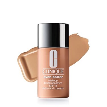 Clinique Even Better Makeup Liquid Foundation SPF 15 With Vitamin C For Dry Oily Combination Skin Types Medium Coverage Natural Finish Evens Skin Tone Reduces Dark Spots Beige 1 Fl Oz