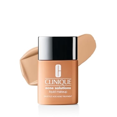 Clinique Acne Solutions Liquid Foundation Makeup With Salicylic Acid For Dry Combination to Oily Skin Types Medium Coverage Natural Matte Finish Neutral 10 Fl Oz
