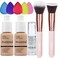 Hilareco 2 Pack PHOERA Foundation Buff Beige 104 and Face PrimerLiquid Full Coverage Foundation SetFoundation Brush Powder Brush5 Makeup Sponge24HR Matte Oil Control Concealer 104 Buff Beige