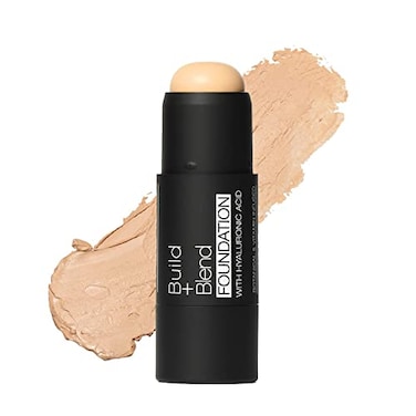 Palladio BUILD BLEND Foundation Stick Medium Coverage Buildable Contour Stick for Face Ultra Blendable Creamy Formula for a Natural Shine Free Finish 025 Ounce Natural Ivory