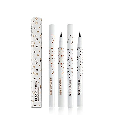 Aaiffey 2 Colors Freckle Pen Waterproof Longlasting Quick Dry Small Spot Natural Lifelike Freckle Makeup Pen Dark BrownLight Brown