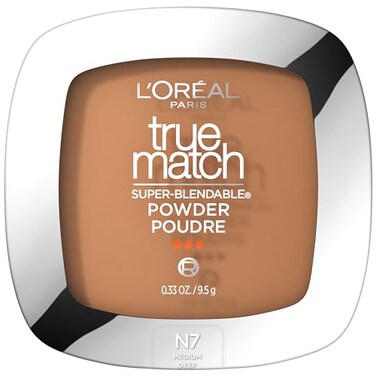 Unknown LOreal Paris True Match Super Blendable Oil Free Foundation Powder N7 Medium Deep 033 oz Packaging May Vary