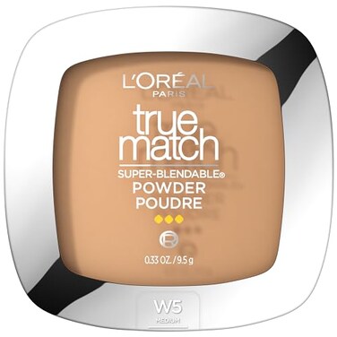 L'Oreal Paris LOreal Paris True Match Super Blendable Oil Free Foundation Powder W5 Medium 033 oz Packaging May Vary