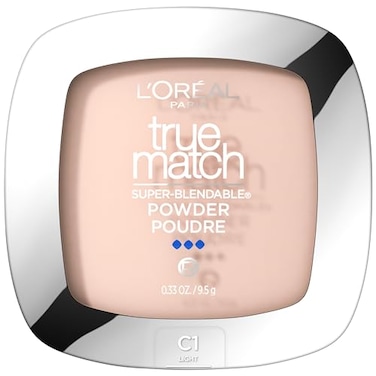 L'Oreal Paris LOreal Paris True Match Super Blendable Oil Free Powder Foundation C1 Light 033 oz Packaging May Vary