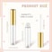 Mirrline 20 Pcs 10ml034oz Lip Gloss Tube Plastic Clear Lip Balm Bottle Empty Refillable Lipstick Container for Lip Gloss Samples Travel Gold