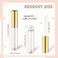Mirrline 20 Pcs 10ml034oz Lip Gloss Tube Plastic Clear Lip Balm Bottle Empty Refillable Lipstick Container for Lip Gloss Samples Travel Gold