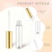 Mirrline 20 Pcs 10ml034oz Lip Gloss Tube Plastic Clear Lip Balm Bottle Empty Refillable Lipstick Container for Lip Gloss Samples Travel Gold