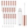Mirrline 20 Pcs 10ml034oz Lip Gloss Tube Plastic Clear Lip Balm Bottle Empty Refillable Lipstick Container for Samples Travel Rose Gold