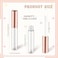Mirrline 20 Pcs 10ml034oz Lip Gloss Tube Plastic Clear Lip Balm Bottle Empty Refillable Lipstick Container for Samples Travel Rose Gold