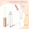 Mirrline 20 Pcs 10ml034oz Lip Gloss Tube Plastic Clear Lip Balm Bottle Empty Refillable Lipstick Container for Samples Travel Rose Gold