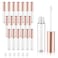 Mirrline 20 Pcs 10ml034oz Lip Gloss Tube Plastic Clear Lip Balm Bottle Empty Refillable Lipstick Container for Samples Travel Rose Gold