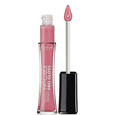 L'Oreal Paris LOreal Paris Makeup Infallible 8 Hour Hydrating Lip Gloss Nightfall Rose 021 Fl Oz
