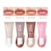 DENESTUP 4Pcs Hydrating Lip Gloss Set Mini Lip Balm Pack High Shine Glass Finish Lip Moisturizing Plumping Lip Gloss Shiny Jelly Liquid Lipstick for Women