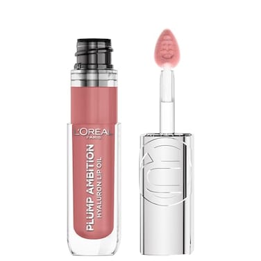 L'Oreal Paris LOreal Paris Plump Ambition Hyaluron Lip Oil 24 HR Lip Gloss with Hyaluronic Acid Volumizing Formula with GlassLike Shine Worth It 601 016 Fl Oz