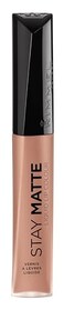 Rimmel London Stay Matte Liquid Lip Color with Full Coverage KissProof Waterproof Matte Lipstick Formula that Lasts 12 Hours 710 Latte To Go 21oz