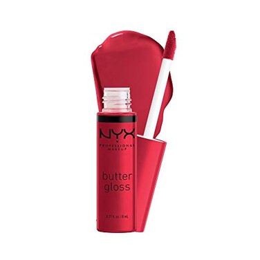 NYX PROFESSIONAL MAKEUP Butter Gloss NonSticky Lip Gloss Red Velvet Deep Red
