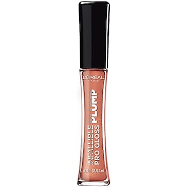 L'Oreal Paris LOreal Paris Infallible Pro Gloss Plump Lip Gloss with Hyaluronic Acid Long Lasting Plumping Shine Lips Look Instantly Fuller and More Plump Lucid Glow 021 fl oz
