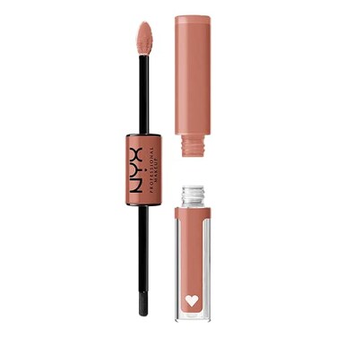 NYX PROFESSIONAL MAKEUP Shine Loud LongLasting Liquid Lipstick with Clear Lip Gloss Global Citizen Medium Neutral Nude