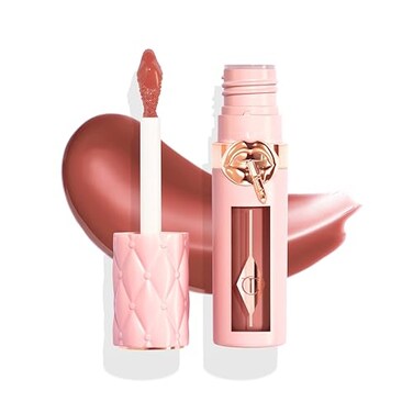 Charlotte Tilbury Pillow Talk Plumpgasm Lip Gloss Hydrating Lip Plumper with Hyaluronic Acid Plumpgasm Heat Ice Technology for Juicy Glossy Fullness MediumDeep