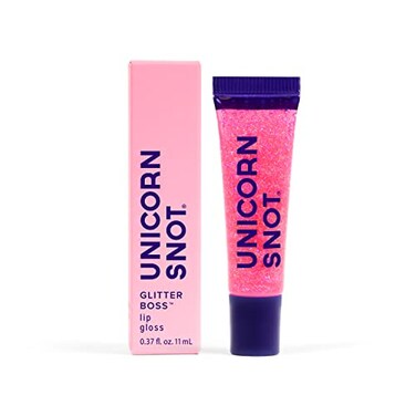 UNICORN SNOT Holographic Glitter Lip Gloss Sparkly Shimmer Lips Vegan Cruelty Free 037 fl oz FlamingoHolographic Pink