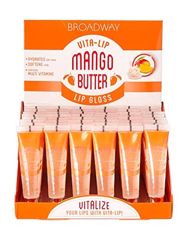 Ruby Kisses Broadway VitaLip Clear Lip Gloss Mango Butter 48 Pack UltraHydrating Soothing Formula with MultiVitamin Oils HighShine NonSticky Finish Nourishing Glossy Lip Balm Softens Skin