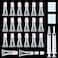 AMORIX 50PCS Lip Gloss Tubes 5ml Pink Cap Lip Gloss Containers Empty Lip Balm Tubes Squeeze Lipgloss Tubes 2 x 20ml Syringes Tag Labels for DIY Lip Gloss Base Glitter
