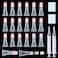 AMORIX 50PCS Lip Gloss Tubes 5ml Pink Cap Lip Gloss Containers Empty Lip Balm Tubes Squeeze Lipgloss Tubes 2 x 20ml Syringes Tag Labels for DIY Lip Gloss Base Glitter
