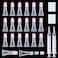 AMORIX 50PCS Lip Gloss Tubes 5ml Pink Cap Lip Gloss Containers Empty Lip Balm Tubes Squeeze Lipgloss Tubes 2 x 20ml Syringes Tag Labels for DIY Lip Gloss Base Glitter