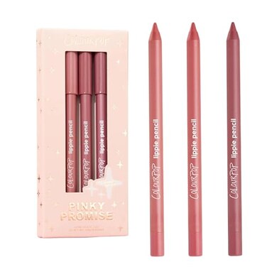 ColourPop Pinky Promise Lippie Lip Pencil Kit HighPigment LongLasting Sharpenable Lip Liner with HighImpact Color Includes Shades Oh Snap Five Stars Me Again 3 Count