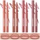 LANGMANNI 4Pcs Sculpting Matte Velvet Lip Liner SetSmooth Creamy TextureWaterproof And High Pigmented For Girls Daily Application Lip Makeup5678