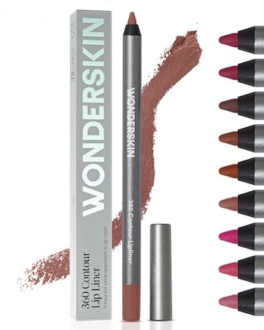 Wonderskin Lipliner Pencil 360 Contour Lipliner Long Lasting Sharpenable Waterproof and TransferProof Brown Lip Liner Pencil Saddle