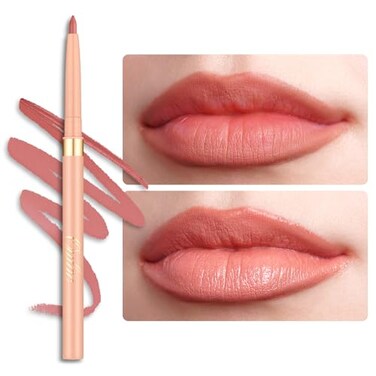 Oulac Waterproof Lipliner Pencil Smooth and Creamy Retractable Lip Makeup for Precision Application Vegan CrueltyFree LL04 Sunlit Peach