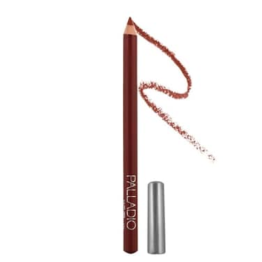 Palladio Lip Liner Pencil Wooden Firm yet Smooth Contour and Line with Ease Perfectly Outlined Lips Comfortable Hydrating Moisturizing Rich Pigmented Color Long Lasting Nutmeg