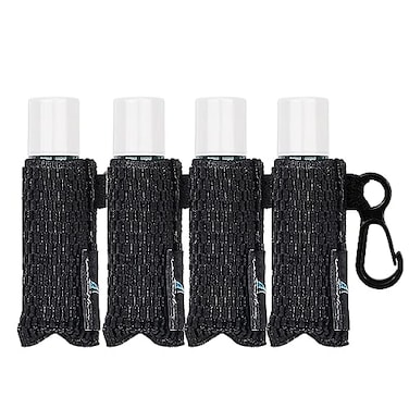 QIANHAI Keychain Lipstick Sleeves Chapstick Clipon Sleeve Pouch Elastic Lip Balm Holster Stretch Holder Travel Accessories 4Black
