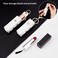WADORN 2pcs Chapstick Keychain Holder 6 Inch PU Leather Lipstick Organizer Holder with Keychain Mini Lip Gloss Travel Storage Case Portable SnapOn Lip Balm Sleeves for Women GiftWhite