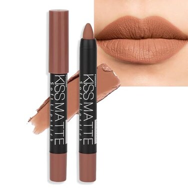 BINGBRUSH Matte Lipstick long lasting Velvet Lip Crayon Lip Pencil Longwear Lipstick Waterproof LipColor Stick with Smooth Lightweight Formula Lipstain Pen Lipliner makeup17