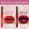 evpct 2Pcs Red Glitter Metallic Shimmer Diamond Lipstick Lip Gloss Stain Set for Women Long Lasting Waterproof Dark Hot Bright Red Sparkle Glitter Matte long wear Liquid Lipstick Lip Makeup Kit