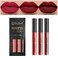 evpct 3Pcs Dark Deep Ruby Light Rose red Brown red Matte Liquid Lipstick Sets for Women 24hour MatteLipstick Lipsticks Lip Stain Gloss Long Lasting 24 Smudge Waterproof