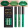 evpct 3Pcs Dark Pale Teal Forest Emerald Green Matte Glitter Shimmer Shiny Liquid Lipstick Lip Stain Sets for Women MatteLipstick Long Lasting Waterproof 24 hr Magic Lipstick 24 Hours original