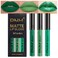 evpct 3Pcs Dark Pale Teal Forest Emerald Green Matte Glitter Shimmer Shiny Liquid Lipstick Lip Stain Sets for Women MatteLipstick Long Lasting Waterproof 24 hr Magic Lipstick 24 Hours original