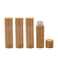 Furnido Natural Bamboo Lip Balm Tubes55g Empty Refillable DIY Lipstick Tube Holder Deodorant Case For Cosmetic Lipstick Lip Gloss Containers with Clear PP Plastic InnerBPA FreePack of 4