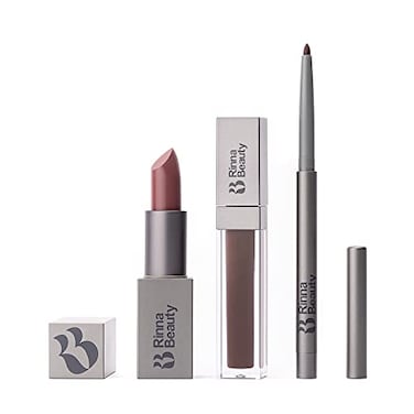Rinna Beauty Icon Lip Kit Sasha Allinone Lip Kit Includes Lipstick Lip Gloss Lip Liner DEEP WINE look Vegan Longlasting Antiaging Moisturizing CrueltyFree 1 each