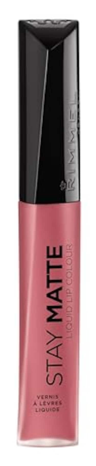 Rimmel London Stay Matte Liquid Lip Color with Full Coverage KissProof Waterproof Matte Lipstick Formula that Lasts 12 Hours 200 Pink Blink 21oz