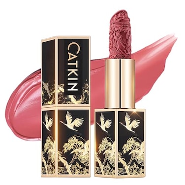 Catkin Moist Lipstick Hydrating High Impact Color Infused with Vitamin E and Avocado Oil Smooth Soft Texture Long Lasting Pink Glow Finish 127
