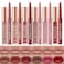 LANGMANNI 6 Matte Lipstick with 6 Lipliners Durable Makeup SetLongLasting NonStick Cup Not Fade Waterproof Pigmented Velvet Lipgloss Kit Beauty Cosmetics Makeup Gift for Girls C