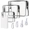 Everfunny 3 Pcs Clear Bogg Beach Tote Bag with 4 Pcs Insert Hooks and 1 Phone Holder Accessories for Bogg Bags Travel Makeup Clean Toiletry Brush Organizer Cosmetic Divider Storage Inner Pouch White s